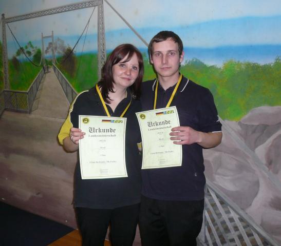 3. Platz Vivian Buchmann (Bowling Devils MD) &amp; Niels Fischer (1. Bowlingclub MD)